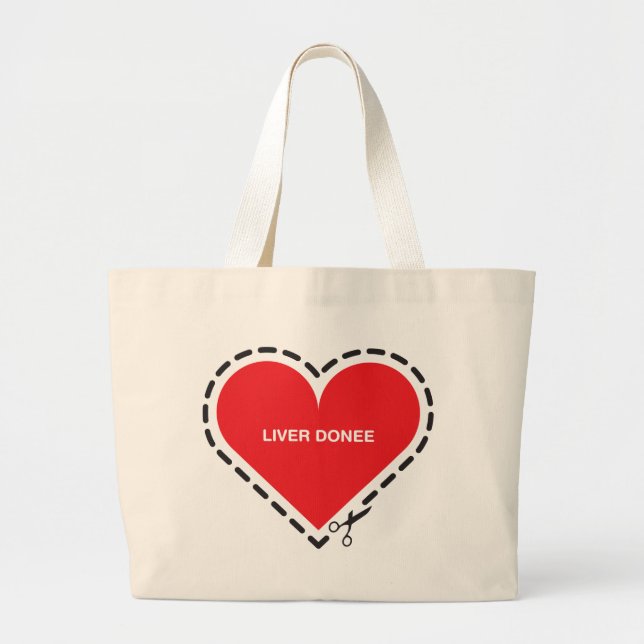 Liver Donee Jumbo Tote Bag (Front)