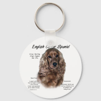 Liver English Cocker Spaniel History  Keychain
