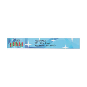 Liver Recipient, Green, Red, Blue Wraparound Address Label
