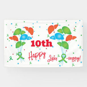 Liver Transplant Anniversary Customizable Party    Banner