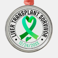 Liver Transplant Survivor Green Ribbon Custom
