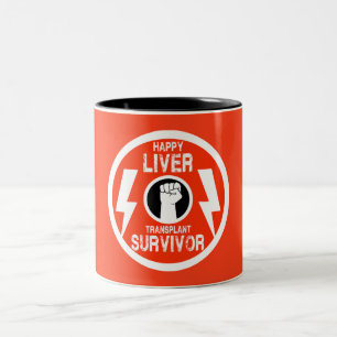 Liver Transplant Survivor Two-Tone Coffee Mug