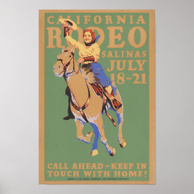 Livermore Rodeo USA Poster vintage 1933 (Devant)