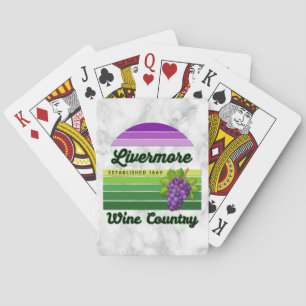 Livermore Wine Country Purple Green Stripes Grapes Playing Cards