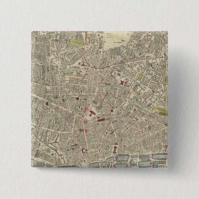 Liverpool 2 Inch Square Button (Front)