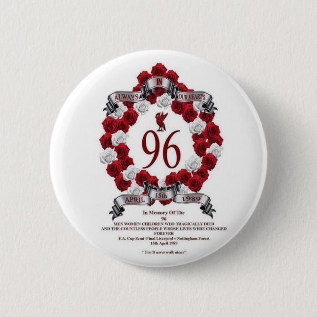 LIVERPOOL 96 COMMEMORATIVE PIN BADGE (Front)