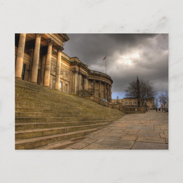 Liverpool Central Library in William Brown St Postcard (Front)