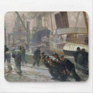 Liverpool Dockers at Dawn, 1903 Mouse Pad