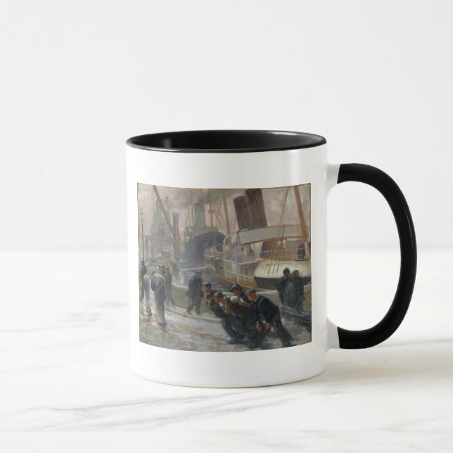 Liverpool Dockers at Dawn, 1903 Mug (Right)
