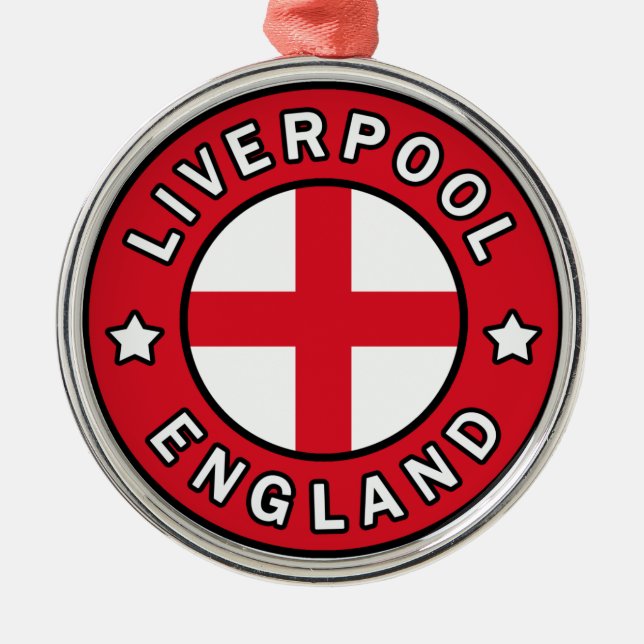 Liverpool England Metal Ornament (Front)