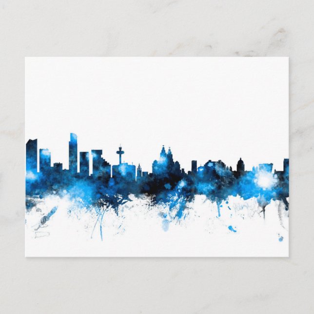 Liverpool England Skyline Postcard (Front)