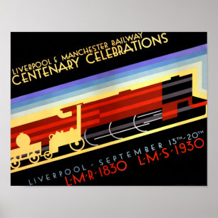 Liverpool Manchester Railway Vintage Poster