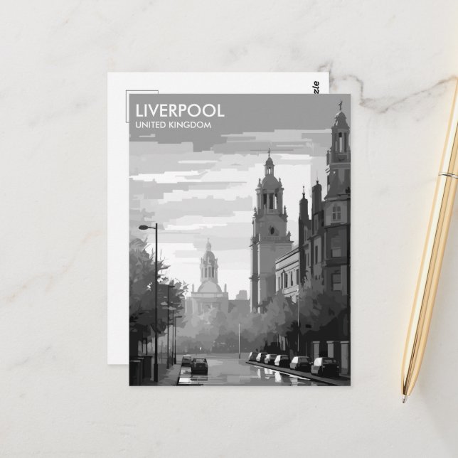 Liverpool Royaume-Uni Carte postale Voyage (Devant/Arrière en situation)