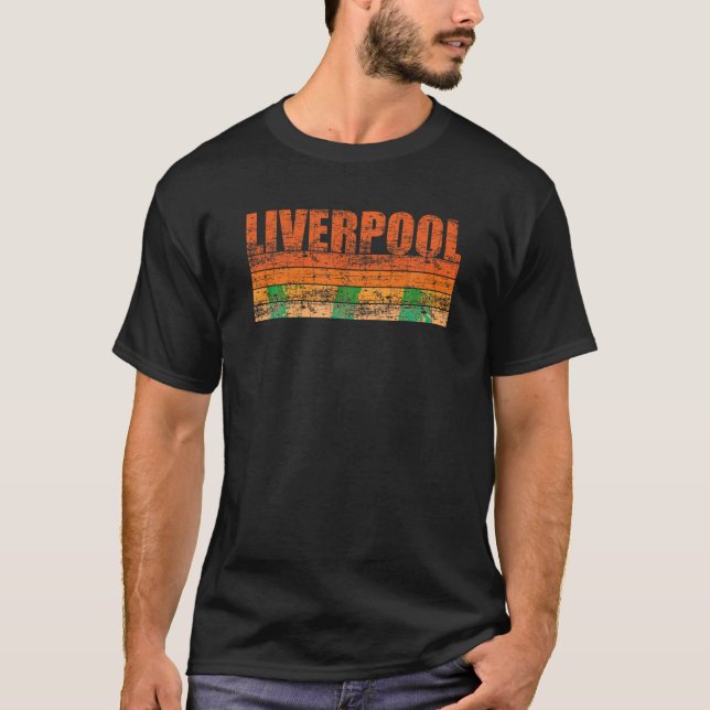 Liverpool Shirt Vintage Retro England T Shirt (Front)
