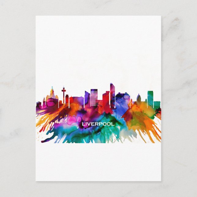 Liverpool Skyline Invitation Postcard (Front)