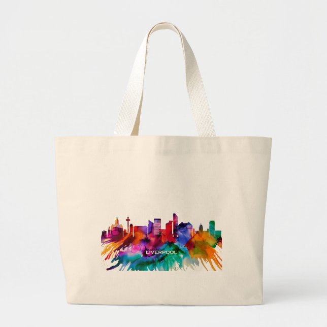 Liverpool Skyline Large Tote Bag (Front)