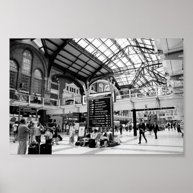 Liverpool Street Train Station Poster (Front)