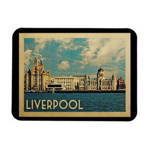 Liverpool Vintage Travel Magnet