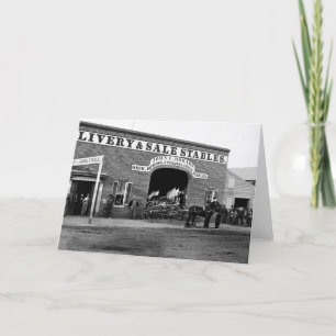 Livery Stable, 1865 Card