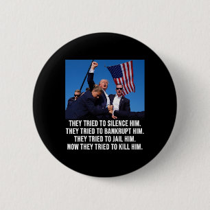 Lives Donald Trump Mug Shot - Never Surrender  2 Inch Round Button