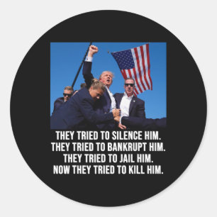 Lives Donald Trump Mug Shot - Never Surrender  Classic Round Sticker