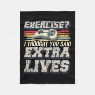 Lives Funny Video Game Controller Retro Gamer Boys Fleece Blanket