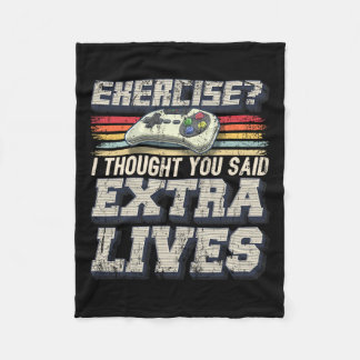 Lives Funny Video Game Controller Retro Gamer Boys Fleece Blanket