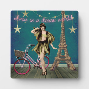 Lives In A Dream World Funky Altered Art  Plaque