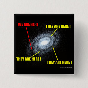 Lives in Galaxy 2 Inch Square Button