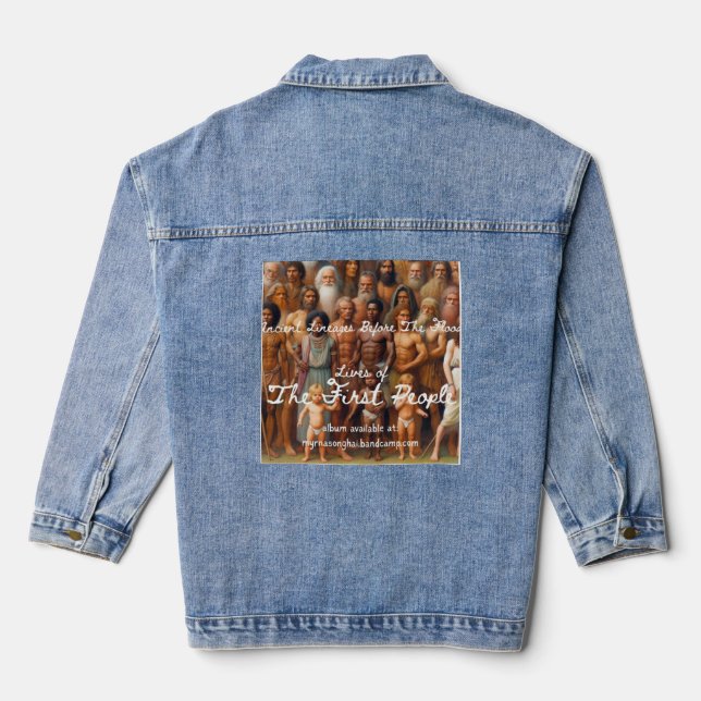 Lives of The First People Album Cover T-Shirt Denim Jacket (Back)
