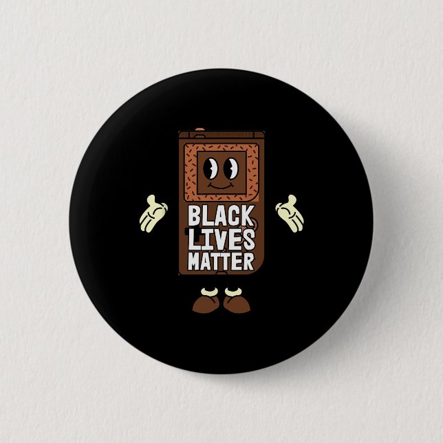 Lives Problem Video-game Black History Gaming Game 2 Inch Round Button (Front)