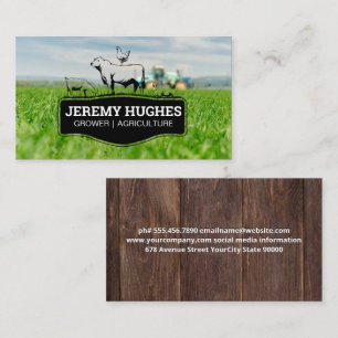 Livestock   Agriculture   Field Tractor Business Card