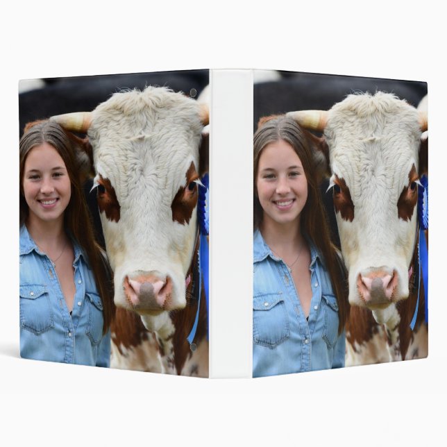Livestock Show Cow Photo Customize Binder (Background)