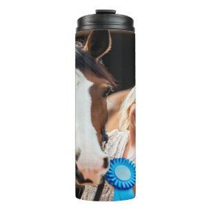 Livestock Show Horse Photo Customize Thermal Tumbler
