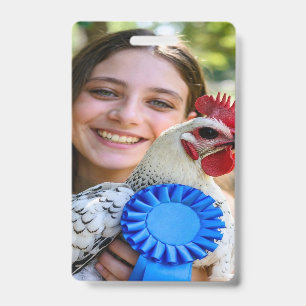 Livestock Show Poultry Photo Customize Badge