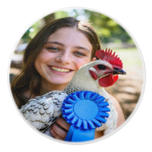 Livestock Show Poultry Photo Customize Ceramic Knob