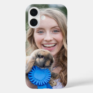 Livestock Show Rabbit Photo Customize iPhone 16 Case