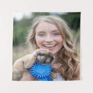 Livestock Show Rabbit Photo Customize Tapestry