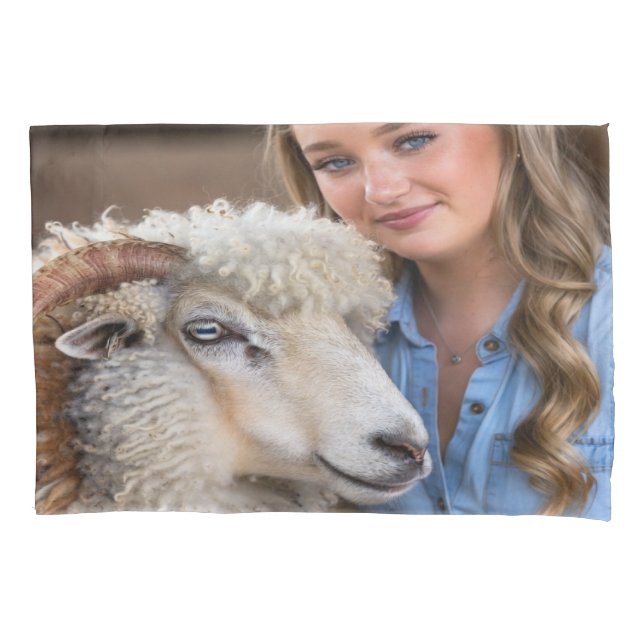 Livestock Show Sheep Photo Customize Pillowcase (Front-Left)