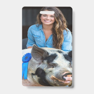 Livestock Show Swine Photo Customize Badge