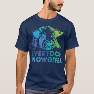 Livestock Showgirl Showing Pigs At The Fair4078 T-Shirt