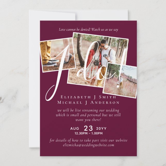 Livestreaming Watch Us Say I Do! PHOTO Wedding (Front)