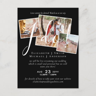 Livestreaming Watch Us Say I Do! PHOTO Wedding Postcard