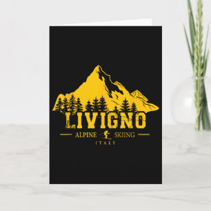 Livigno Italy Ski Resort Alpine Skiing Italian Alp Card
