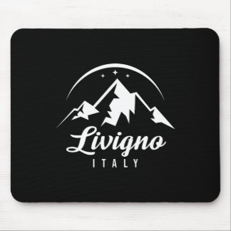 Livigno Italy Ski Resort Skiing Snowboarding Souve Mouse Pad