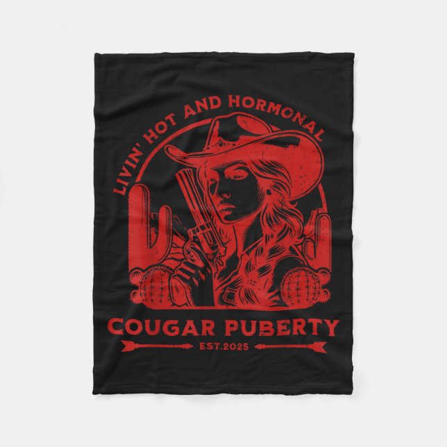 Livin Hot And Menopause  Fleece Blanket (Front)