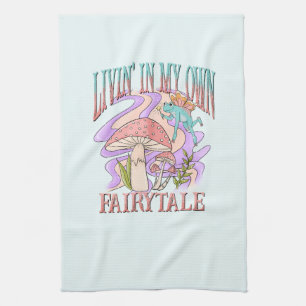 Livin’ In My Own Fairytale – Frog & Mushroom Kitchen Towel