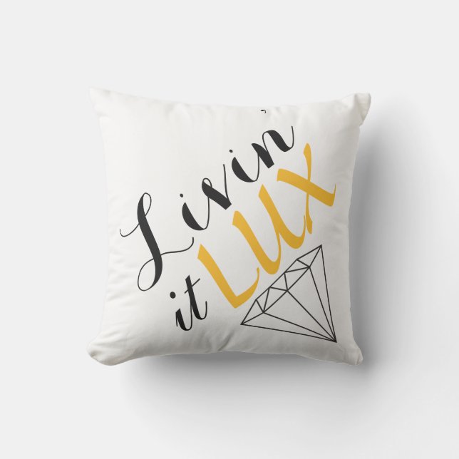 Livin' It LUX Diamond Throw Pillow (Front)