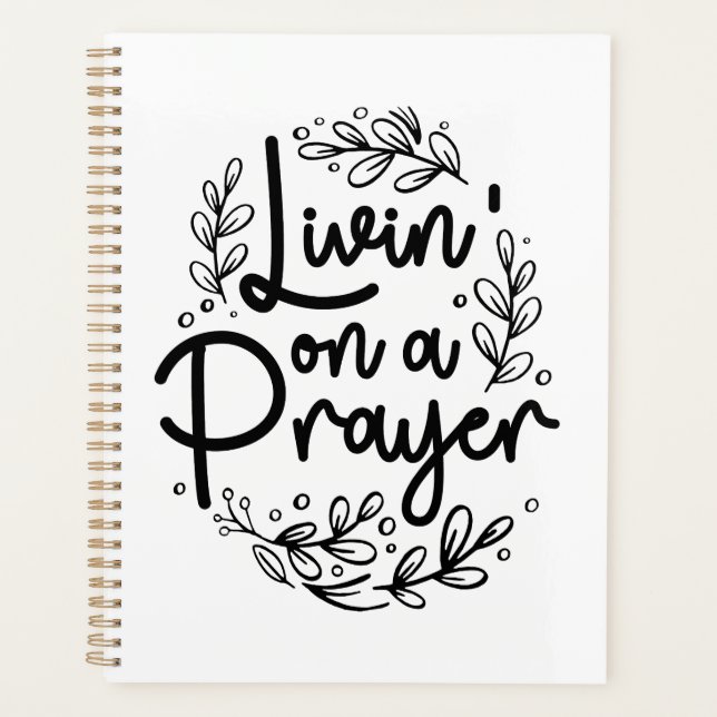 Livin' On a Prayer Inspirer Christian Citation (Devant)