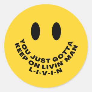 Livin' Retro Happy Face Sticker Sheet